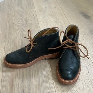 Will Leather Goods Forest Green Ankle Boots with Brown Accents